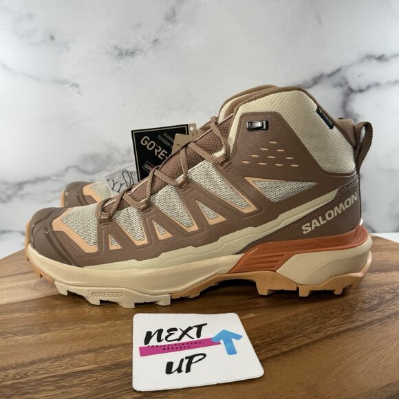 Salomon X Ultra 360 Edge Mid GTX Shortbread Women's Hiking Boots GORE TEX sz 9.5 - Picture 1 of 10